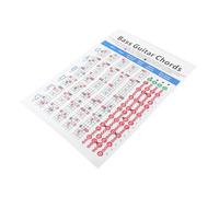 CORHAD 1pc Electric Bass Chord Learning Guide Music Chord Poster for Beginners Practice Chart for Efficient Skill Improvement for Students and Classroom Use