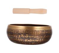 CORHAD 1set Buddhist Singing Bowl Wooden Pestle Meditation Bowl for Mindfulness and Sound Healing Tabletop Decoration for Relaxation and Tranquility