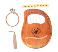 CORHAD 1set String Solid Lyre Harp Portable Musical Instrument for Beginners for and Travel Features Strings for Melodious Sounds
