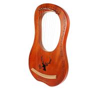 CORHAD 1set Tone Wooden Lyre Harp Strings for Adults Portable Harp Tuning Wrench and Complete Accessories for Music Lovers and Beginners