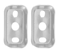 CORHAD 1set Towel Bar Replacement Bracket Stainless Steel 2pcs | Pre Drilled Wall Plate, Curved Concealed Base, Thickened Silver Part for Bathroom Setup