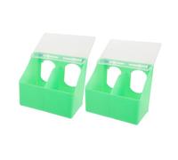 CORHAD 2 pcs Dual Hanging Pigeon Feeder Box with Cover Multi-functional Food Water and Health Sand Trough for Flocks Easy to Install Bird Feeding Station for Pigeons Parrots and Quails