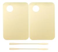 CORHAD 2 Set Acrylic Makeup Mixing Palettes with Spatula Lightweight Professional Foundation Mixing Trays for Makeup Artists Compact and Comfortable Touching Feeling for Nail Art
