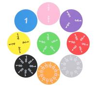 CORHAD 2 Sets EVA Fraction Circles Teaching Aid for Students Education Resources for Visual Math Learning Classroom Manipulatives for Fraction Concept Demonstration Random Color