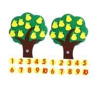 CORHAD 2 Sets Felt Pear Tree Number Learning with Bright Numbers for Preschool Math and Kindergarten Centers Detachable Felt Educational Counting Game Enhancing Math Skills and Creativity