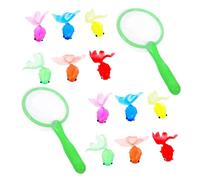 CORHAD 2 Sets Fishing Set Tpr Soft Rubber Goldfish Simulation Bath Play with Nets for Birthday Gift Hand Eye Coordination Development Random Color