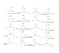 CORHAD 20 Pcs Mini Metal Doll Clothes Hangers Doll Coat Rack for Skirts and Miniature Outfits Display and Organizer
