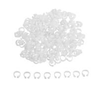 CORHAD 200pcs Adjustable Pigeon Foot Rings Inner Chicken Identification Leg Bands with Easy Clip Design Outdoor Material for Comfortable Poultry Tracking