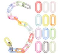 CORHAD 200pcs Assorted Acrylic Linking Rings Candy Colors Quick Link Connectors for DIY Purse Eyeglass Pocket Lanyard Chains Necklace and Bag Jewelry Making