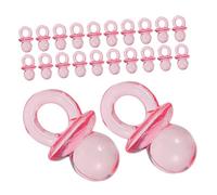 CORHAD 200pcs Mini Clear Acrylic Shower Pacifiers DIY Party Favors for Games Gender Reveal Decorations Transparent Safe Material Convenient