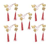 CORHAD 2026 Year of the Horse Hanging Ornaments 10pcs Set Lucky Fu and Prosperity Characters, Red Feng Shui Tassel Decorations for Lunar New Year Home and Car Pendant