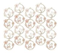 CORHAD 20pcs Alloy Rabbit and Cat Shaped Jewelry Charms for Necklace Making, Elegant and Romantic Style DIY Pendant Set Suitable for Crafts Making and Handicraft Works