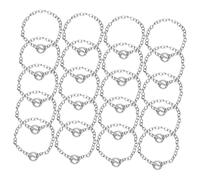 CORHAD 20pcs Charm Bracelet Chains with Link Clasp Durable Alloy Bracelet Supplies for Jewelry Making for DIY Projects and Bulk Charms