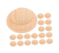 CORHAD 20pcs DIY Wooden Peg Doll Caps Unfinished Craft Hats for Creative Painting Group Art Supplies to Foster Imagination and Skills in Boys
