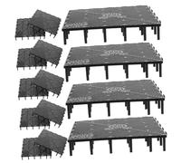 CORHAD 20pcs Fish Tank Bottom Filter Plate Pvc Splicing Aquarium under Gravel Filter Plates Black