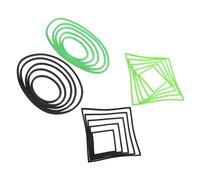 CORHAD 20pcs Floating Plant Barrier Aquarium Feeding Rings Reusable Fish Tank Floating Duckweed Circles Squares in Black and Green Promotes Photosynthesis Enhances Water Quality Suitable