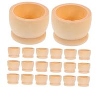 CORHAD 20pcs Natural Wood Egg Cups 4x5cm Easter Egg Holder Set for Spring Party Decorations and DIY Painting for Home and Craft Supplies