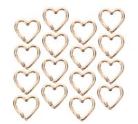 CORHAD 20pcs Zinc Alloy Heart-shaped Carabiner Clips Heavy Duty Spring Snap Keychain Hooks Compact Lightweight Pocket Clip for Camping Hiking Fishing Traveling Accessories