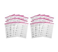 CORHAD 24 Sheets Manicure Training Cards with 12 White Paper Sheets, Creative Pattern Design for Nail Art Practice and Display, for Personal Beginner Use and Professional Manicure Salon