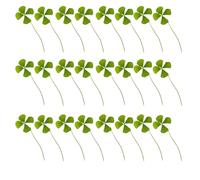 CORHAD 24pcs Natural Dried Four-leaf Clover Pressed Plants, 15-20mm Irish Clover DIY Craft Materials for Scrapbooking, Plant Decor, and Botanical Art Projects