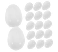 CORHAD 25pcs Plastic Bird Eggs for Parrots Realistic Artificial Hatching Props White Simulated Nest Eggs Stable Reusable Incubation Support for Bird Breeding