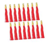 CORHAD 25pcs Red Diy Tassel Pendant Set for Chinese Knot Craft Making, Polyester Hanging Tassels for Spring Festival, New Year Decorations and Handmade Ornament Supplies