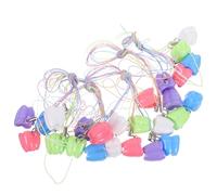 CORHAD 25pcs Tooth Commemorative Box with Hanging Cord Plastic Tooth Holders Keepsake Necklace Design for Newborn Memory Party School and Home Organization