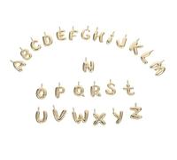 CORHAD 26 Pcs Double-sided Mini Alphabet Charms Zinc Alloy Letter Pendants for Bracelets and Necklaces Shiny Surface Initial Jewelry Accessories for Women