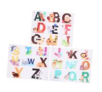 CORHAD 26pcs Eva Alphabet Letters Animal Cartoon Letter Stickers for Boys and Girls Wall Decor Educational Arabic Alphabet Decals