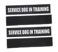 CORHAD 2pairs Reflective Dog Vest Stickers for Pets Self-adhesive Decorative Labels and Breathable Material for Evening Walks Includes Service Dog Training Patches