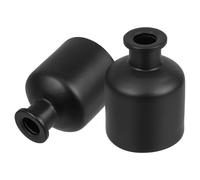 CORHAD 2pcs 50ml Matte Black Glass Reed Diffuser Bottles, Refillable Aroma Fragrance Diffuser Jars for Home Bathroom Decoration and Essential Oil Storage
