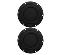 CORHAD 2Pcs 6.5 Inch Round Subwoofer Rubber Diaphragm Passive Radiator Bass Repair Membrane Plate with Screws for Loudspeaker Woofer Replacement and DIY Sound Enhancement