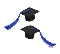 CORHAD 2pcs Adjustable Graduation Dog Dr Hat Set with Blue Felt Cloth and Comfortable Wear, for Graduation Time Party and Birthday Dress up Pets