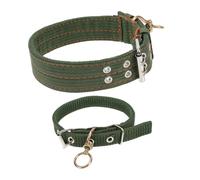 CORHAD 2Pcs Adjustable Sheep Collars with Thickened Canvas Material Wear-resistant Safety Collars for Livestock Including Goats and Cats Equipped with Rotating Ring to Prevent Rope