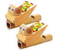 CORHAD 2pcs Bamboo Whistles for Lightweight Musical Instruments Early Learning Educational DIY Traditional Percussion for Creativity Development and Music Literacy Cultivation