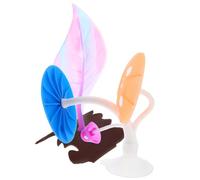 CORHAD 2pcs Betta Fish Hammock Leaf Decor Easy to Install Aquarium Resting Beds Mushroom Leaf Landscape Ornaments for Fish Tanks Compact Cup