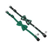 CORHAD 2pcs Breakaway Cat Collars with Bells Soft Bow Tie Kitten Collars for Boys Outdoor Safety Party Celebration Pet Accessory