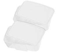 CORHAD 2pcs Button-Operated Wipes Dispenser Plastic Tissue Storage Box with Lid Refillable Wet Wipe Container for Home Office Dustproof Holder