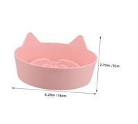 CORHAD 2pcs Cat Ear Slow Feeder Bowls for Cats Non-slip Candy-colored Shallow Feeding Plates Promote Healthy Eating Habits for Kittens and Pets at Home