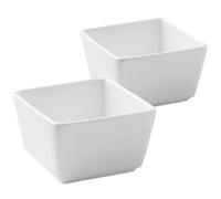 CORHAD 2pcs Ceramic Round Sugar Bowls White Condiment Pots for Restaurant