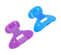 CORHAD 2pcs Children's Plastic Nose Flute Training Whistles for Nose and Throat Control in Blue and Purple Portable Oral Muscle Trainer for Beginner Wind Instruments