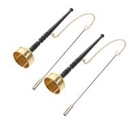 CORHAD 2pcs Copper Bell Dharma Instrument Temple Bell Vintage Bell Buddhist Musical Instrument for Meditation Buddhist Supply