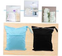 CORHAD 2pcs Diaper Storage Pouch Portable Nappy Bag Organiser for Travel Beach Swimming Yoga Multipurpose Capacity Cloth Storage Bags Random Color
