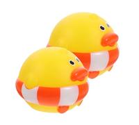CORHAD 2Pcs Duck Shape Squeaky Dog Latex Chew for Puppies Stimulating Pet Promotes Healthy Chewing and Exercise