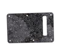 CORHAD 2pcs Electric Guitar Back Plate Cover with Screws Plastic Rectangle Tremolo Cavity Protector Curved Contour Design for Dust Protection and Stable Attachment Black Finish for St