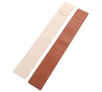 CORHAD 2pcs Fake Leather Drumstick Holder Portable Drum Sticks Storage Sleeve for Drummers Compact Lightweight Protection Case Brown Beige