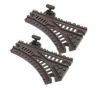CORHAD 2pcs Flexible Plastic Train Track Accessories with Special Turning Design for Compatible Railroad Building Model Creative and Engaging Playset Expansion