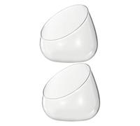 CORHAD 2pcs Glass Micro Landscape Bottles Decorative Opening Shape Eco Storage Pots Multi-functional Smooth Surface Comfortable Hand Feeling for Home Dining Room