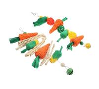 CORHAD 2pcs Hamster Chewing Toy Rabbit Biting Plaything Carrot Strings for Pet Oral Care