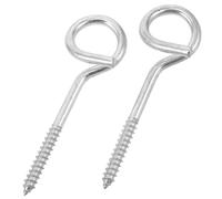 CORHAD 2pcs Heavy Duty Metal Eye Hooks Stainless Steel Screw Eyes for Hammocks and Swings Ceiling and Wooden Beam Hooks for Indoor Outdoor Use